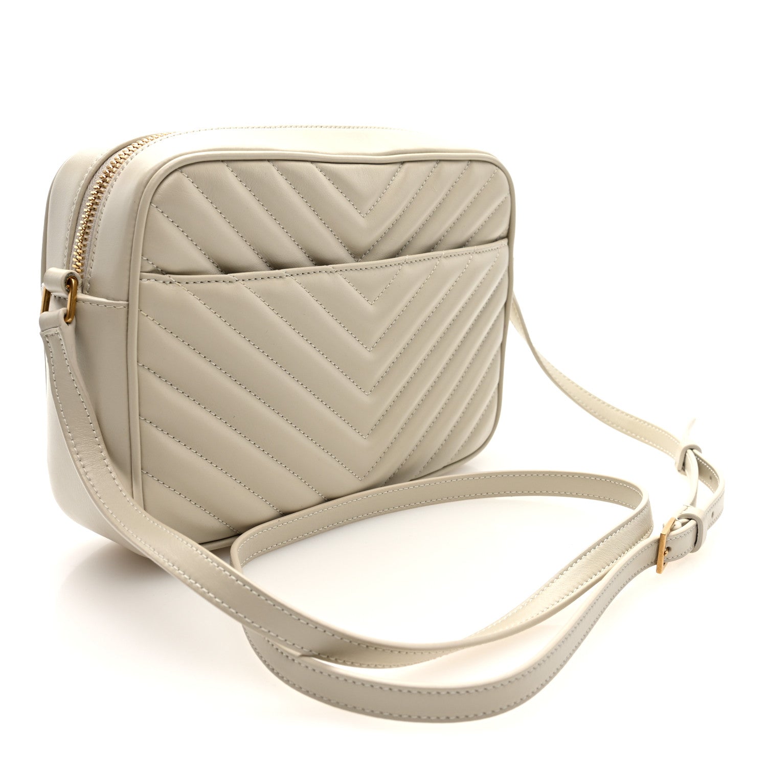Saint Laurent Calfskin Matelasse Monogram Lou Camera Bag Crema Soft 4 of 10