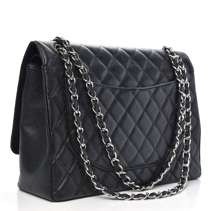 Chanel Caviar Quilted Maxi Double Flap Black 3 of 10