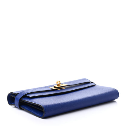 Hermes Chevre Mysore Kelly Longue Wallet Bleu Electrique 4 of 7