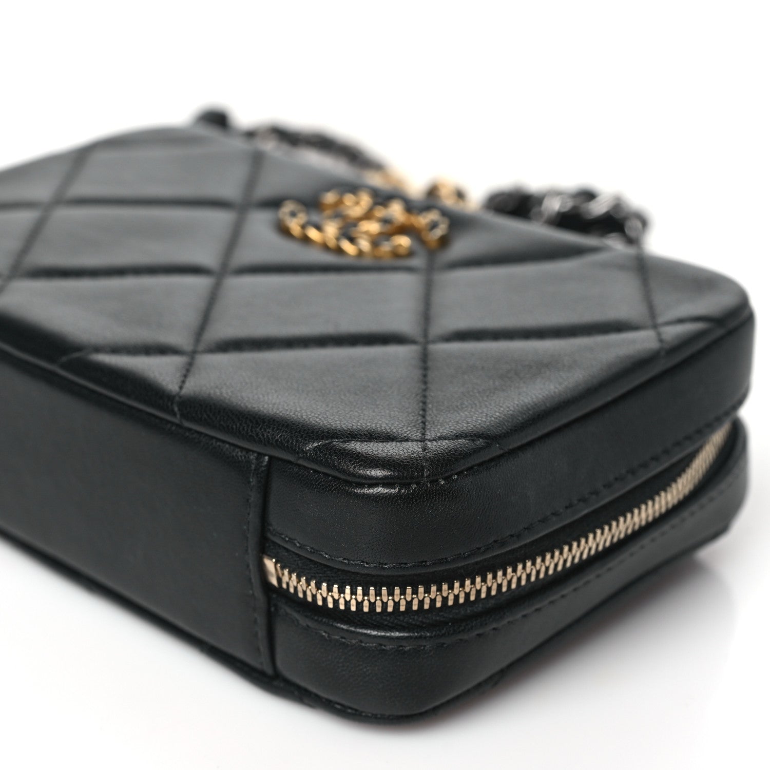 Chanel Lambskin Quilted Chanel 19 Camera Crossbody Case Black 10 of 10