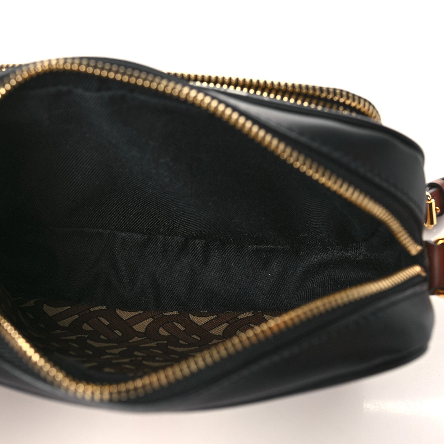 Burberry E-Canvas Monogram Stripe Camera Bag Bridle Brown 4 of 8