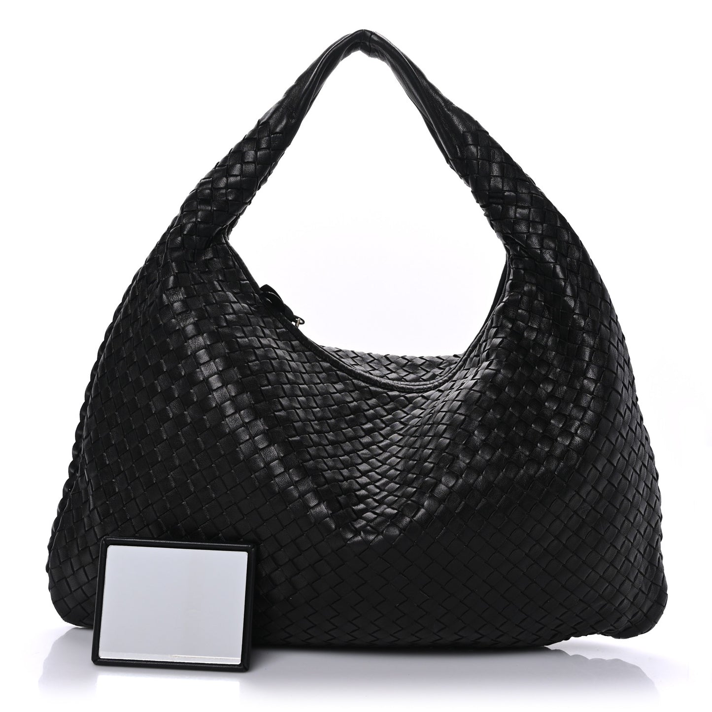 Nappa Intrecciato Large Veneta Hobo Black