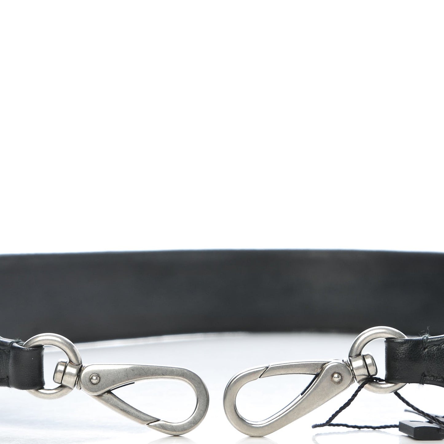 MIU MIU Denim Embroidered Strap Blue