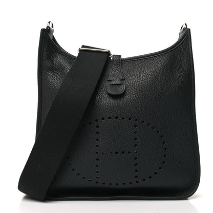 Hermes Taurillon Clemence Evelyne III PM Black 1 of 10