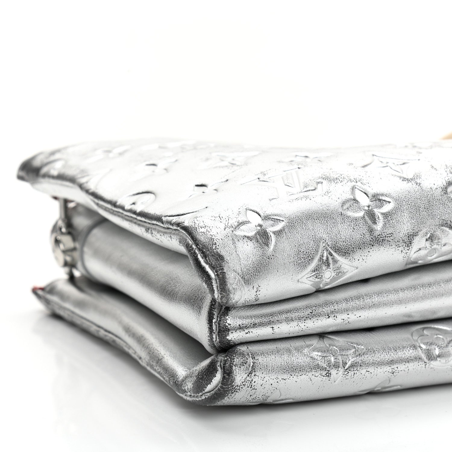 Louis Vuitton Metallic Lambskin Embossed Monogram Coussin PM Silver 11 of 17