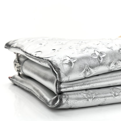 Louis Vuitton Metallic Lambskin Embossed Monogram Coussin PM Silver 11 of 17