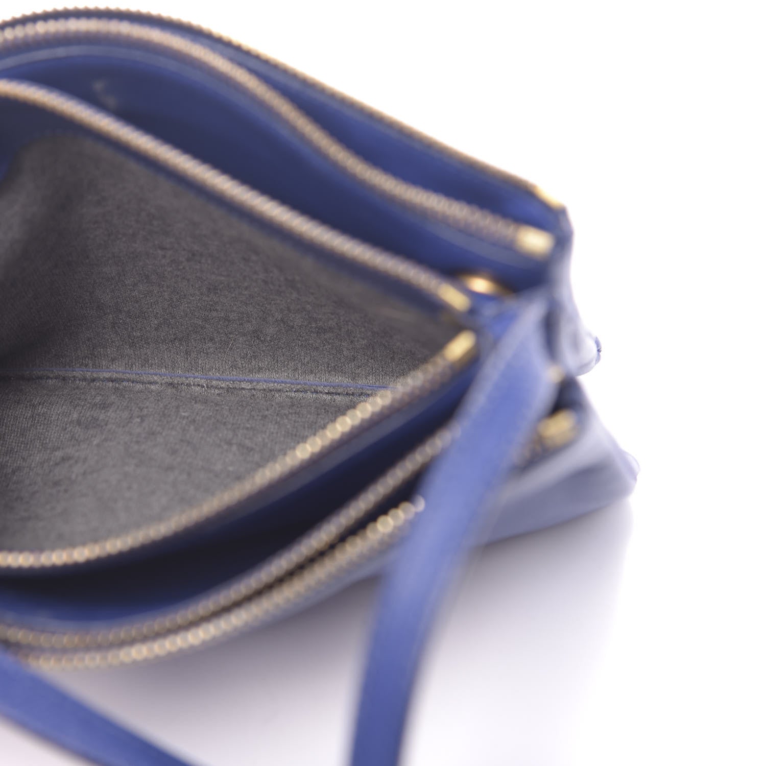 Celine Lambskin Small Trio Crossbody Bag Indigo 5 of 17