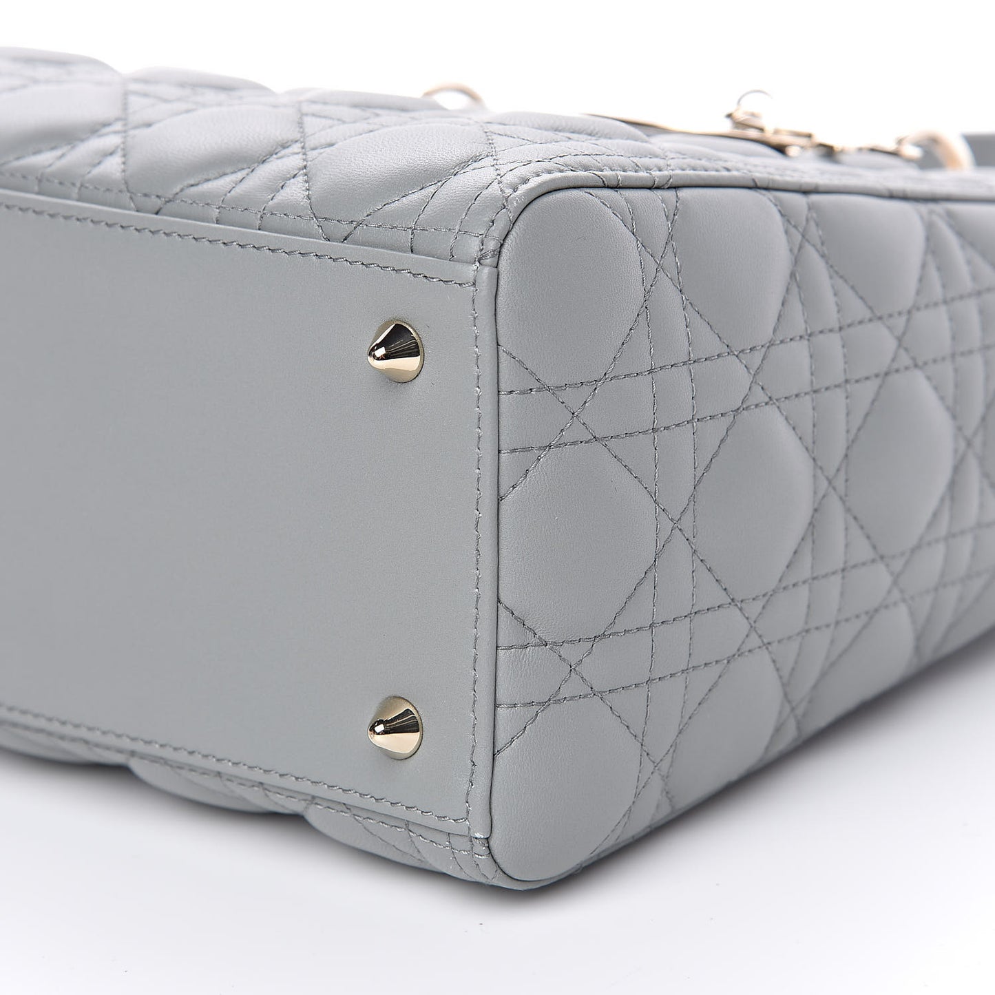 Lambskin Cannage Medium Lady Dior Grey