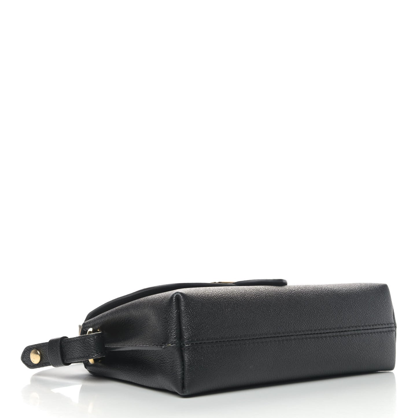 Soft Grain Calfskin Small Buckle Tote Black