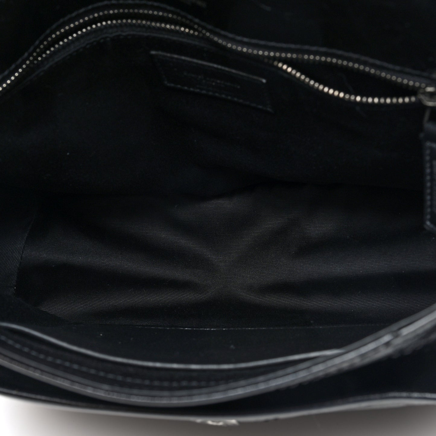 Crinkled Calfskin Matelasse Monogram Medium Niki Chain Satchel Black