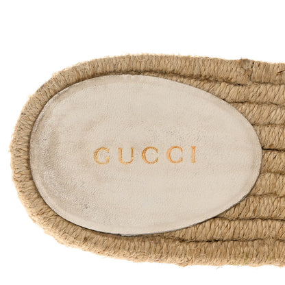 Gucci Nappa Matelasse GG Marmont Espadrille Slide Sandals 37.5 Great White 7 of 14