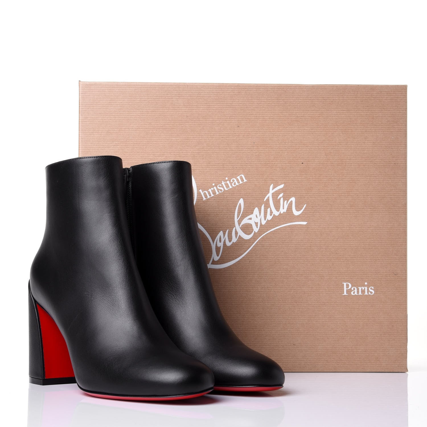 Christian Louboutin Calfskin Turela 85 Ankle Boots 36.5 Black 10 of 10