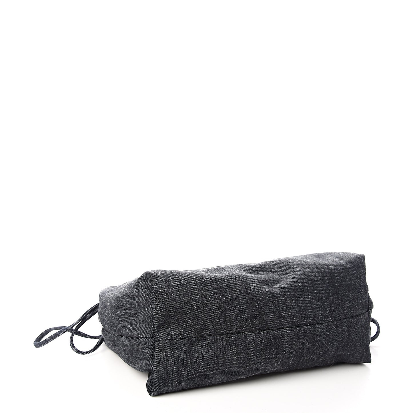 Denim Grosgrain Drawstring Tote Blue