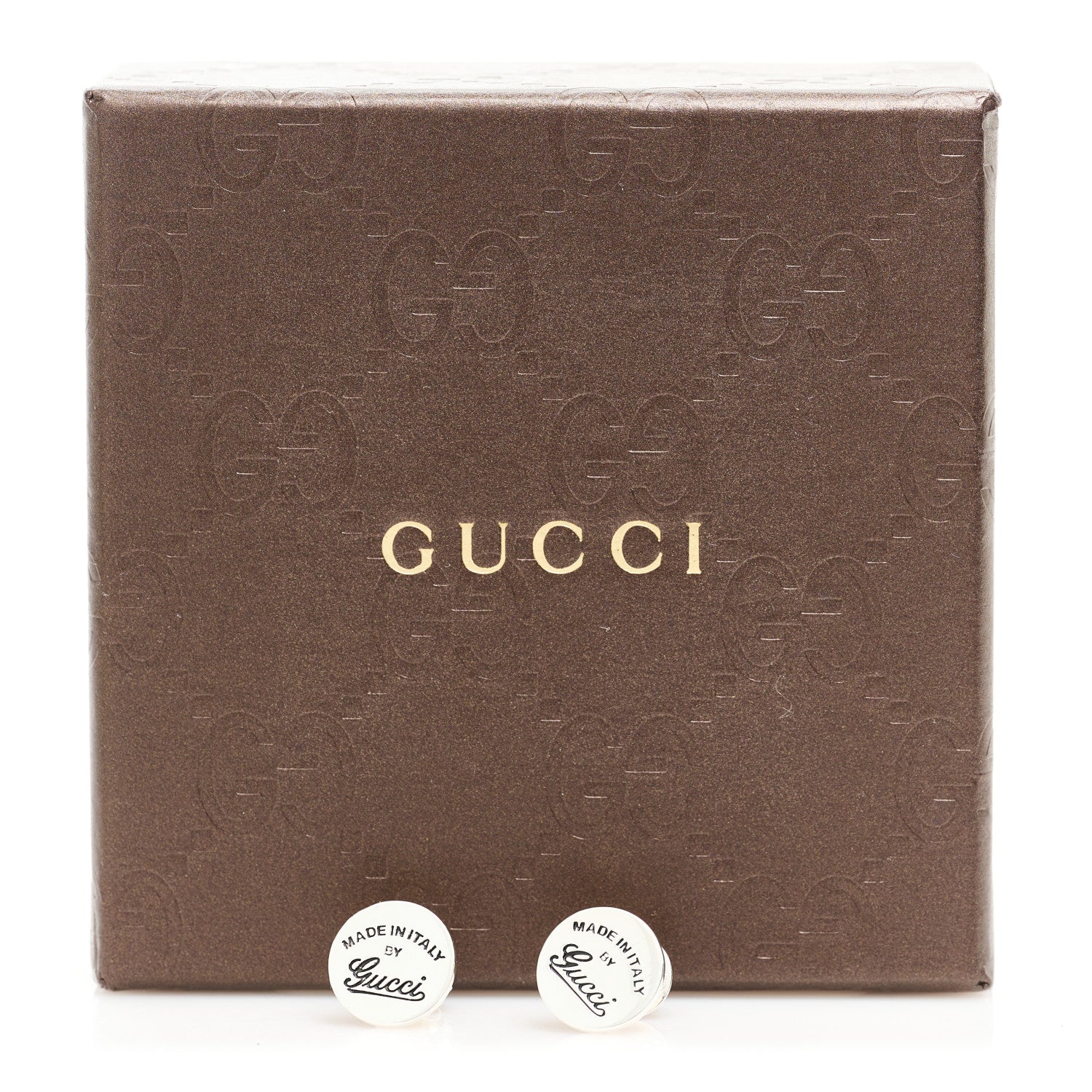 Gucci Sterling Silver Round Stud Earrings 5 of 5