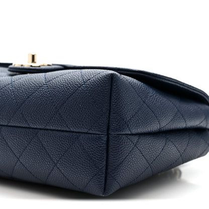Chanel Caviar Quilted City Walk Flap Navy Blue 10 of 11