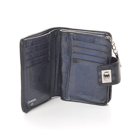 Chanel Aged Calfskin Striped Reissue Compact Wallet Black 4 of 6