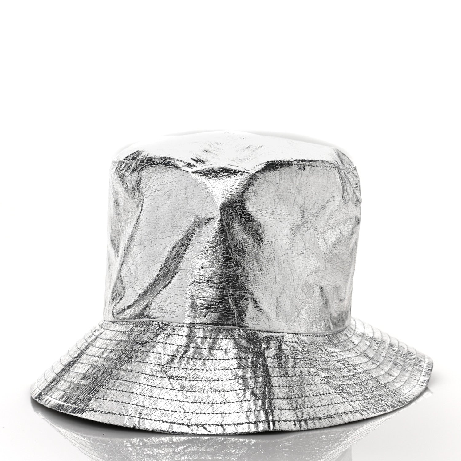 Christian Dior Metallic Oblique Reversible Teddy-D Bob Bucket Hat 58 Blue Silver 4 of 13
