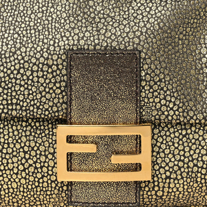 Fendi Metallic Canvas Baguette Gold 9 of 11