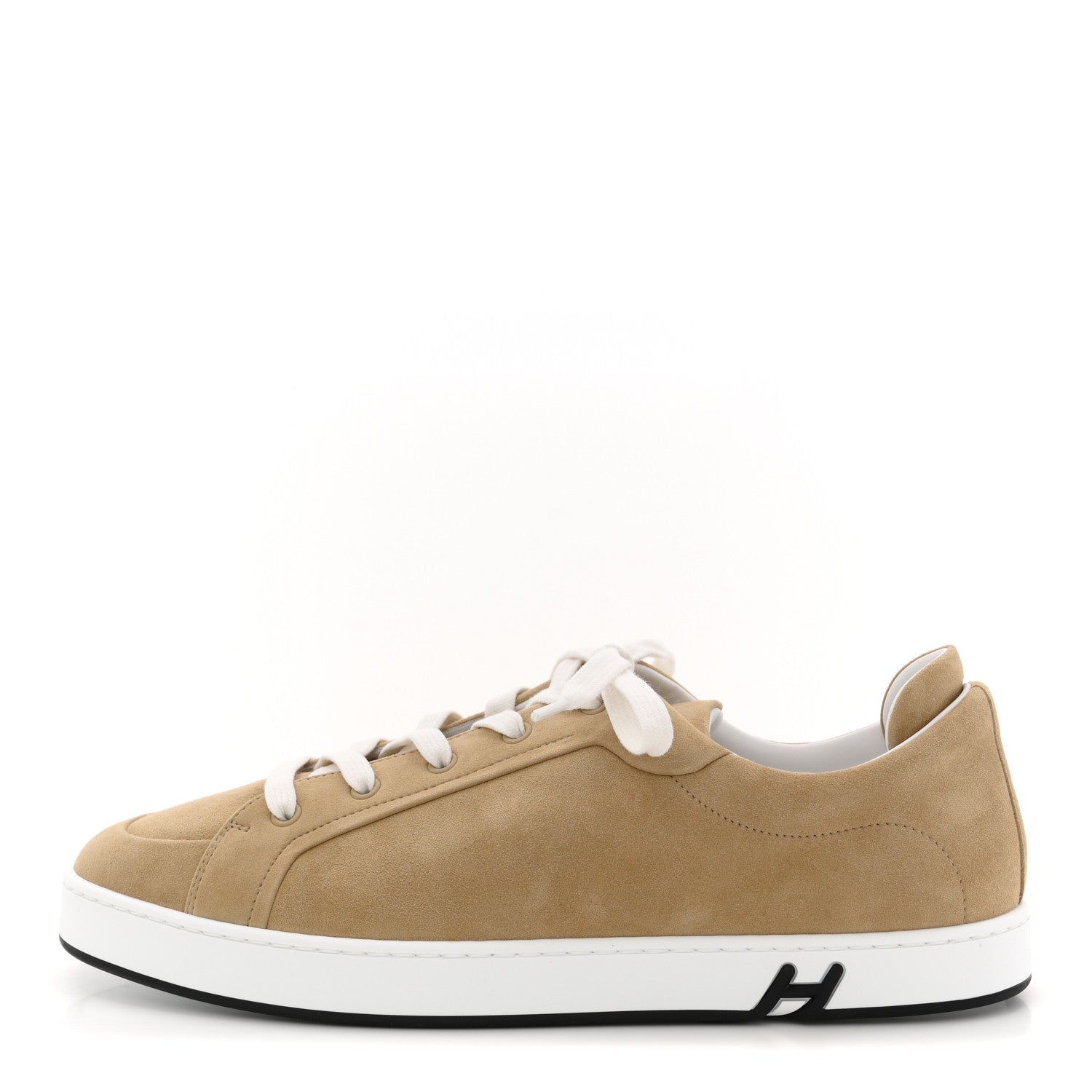 Hermes Suede Goatskin Mens Kid Sneakers 43 Kraft 1 of 8