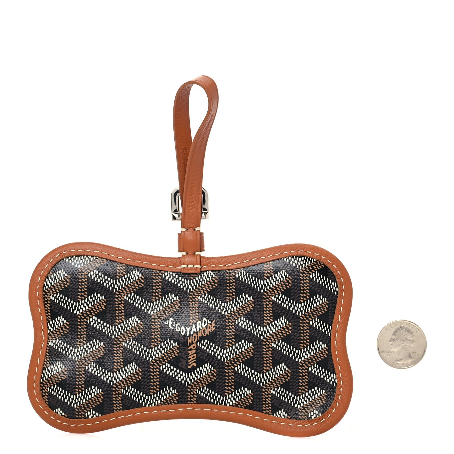Goyardine Bone Tag Black Gold