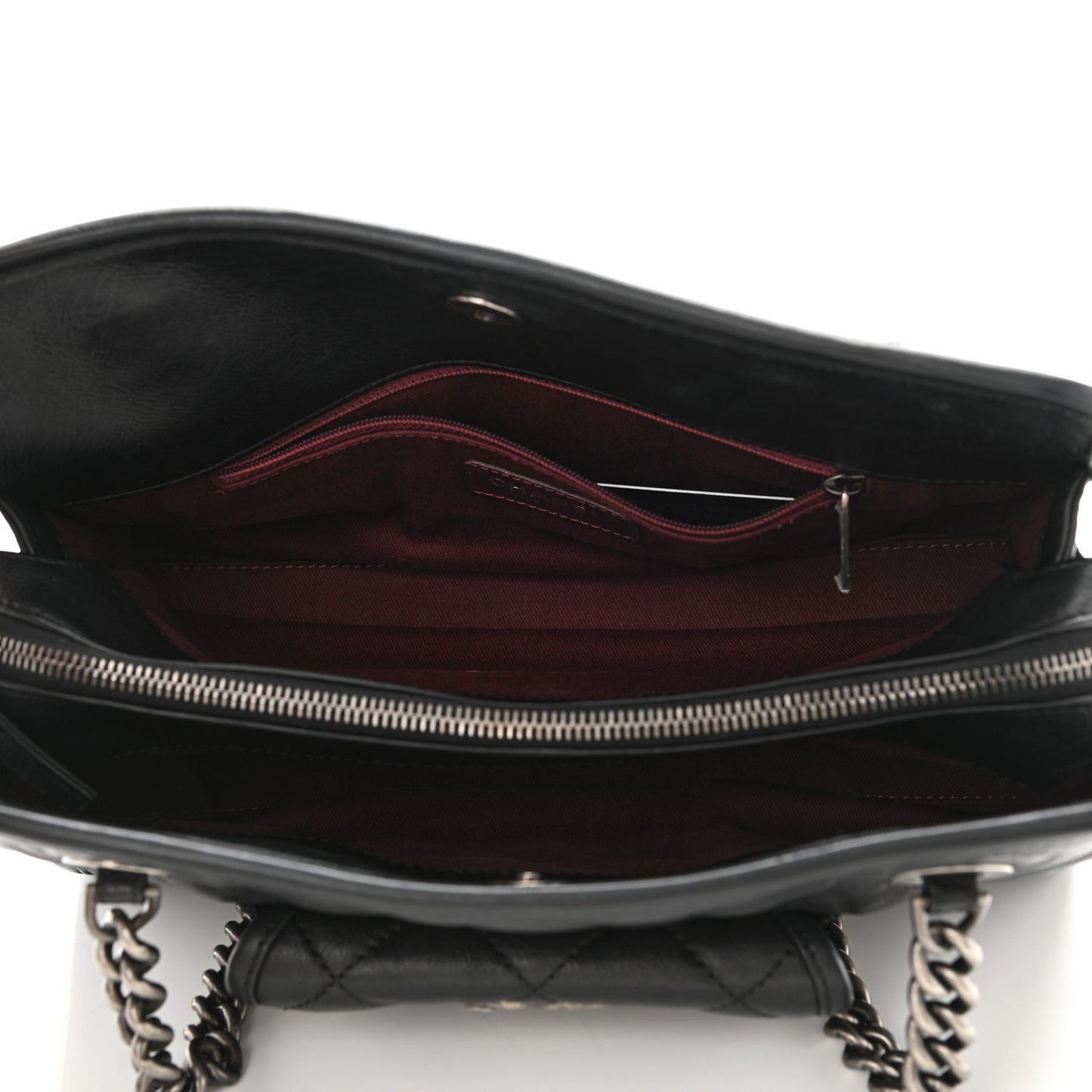 Calfskin Quilted Small Casual Riviera Zip Shoulder Bag Black