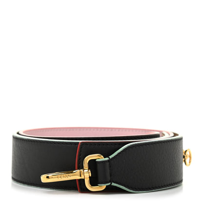 Fendi Vitello Dolce Tri-Color Buttoned Strap You Black Peonia Cuoio 1 of 5