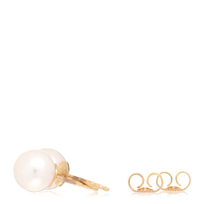 Mikimoto 18K Yellow Gold 8-8.5mm Akoya Pearl Stud Earrings 3 of 4