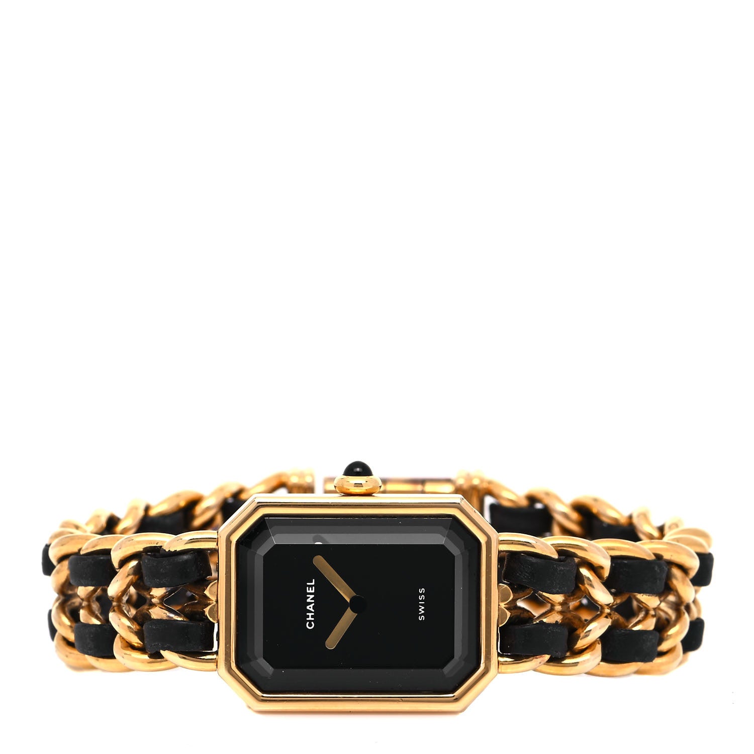 Chanel Stainless Steel Lambskin 20mm Chain Premiere Quartz Watch Gold M 2 of 4