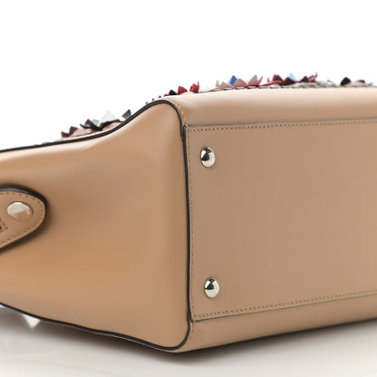 Fendi Calfskin Flowerland Studded Dotcom Satchel Cuoio Multicolor 10 of 15