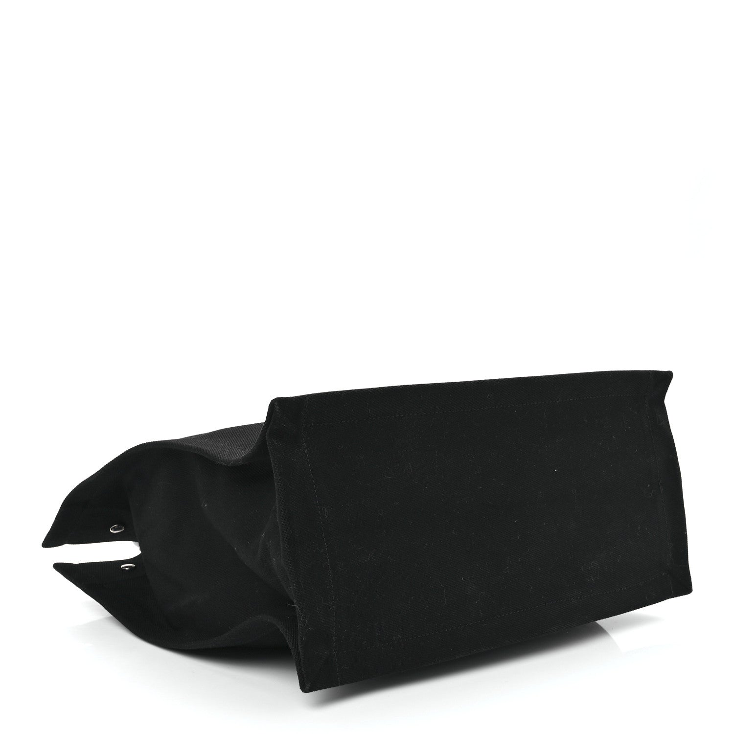 Saint Laurent Linen Calfskin Rive Gauche North South Tote Black 4 of 11