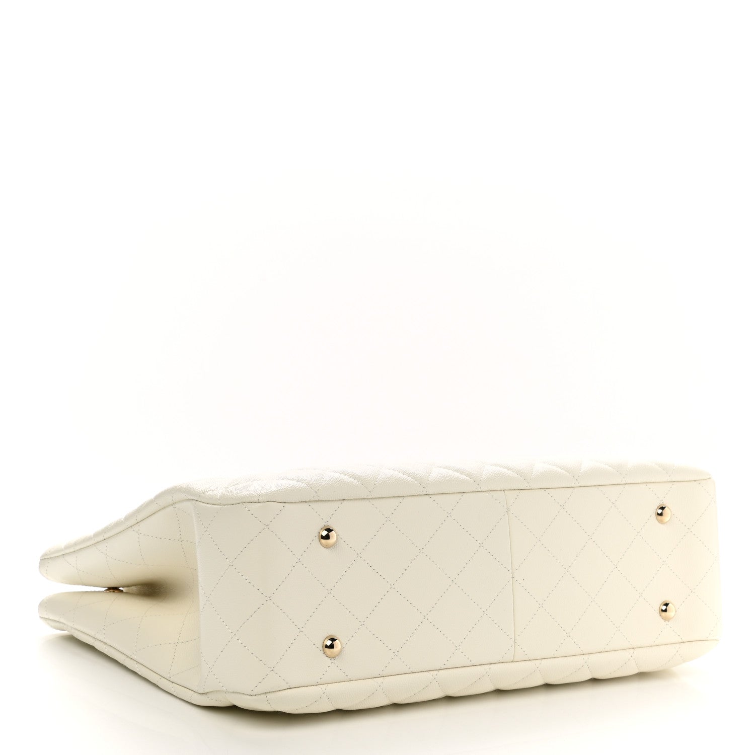 Chanel Caviar Quilted Large Classic Shopping Tote White 4 of 10