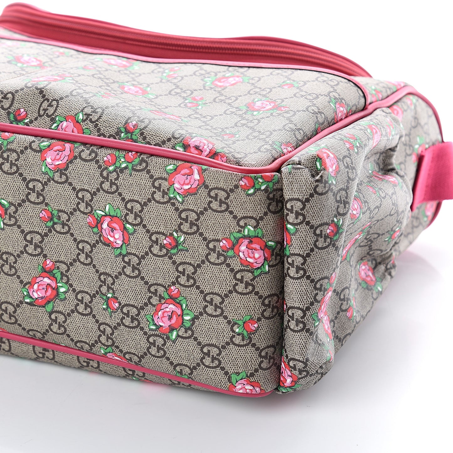 GG Supreme Monogram Rose Bud Diaper Bag Pink