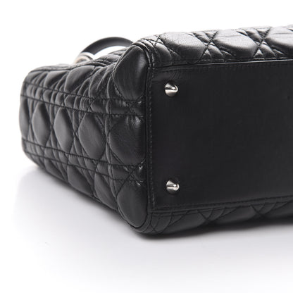 Christian Dior Lambskin Cannage Medium Lady Dior Black 8 of 13