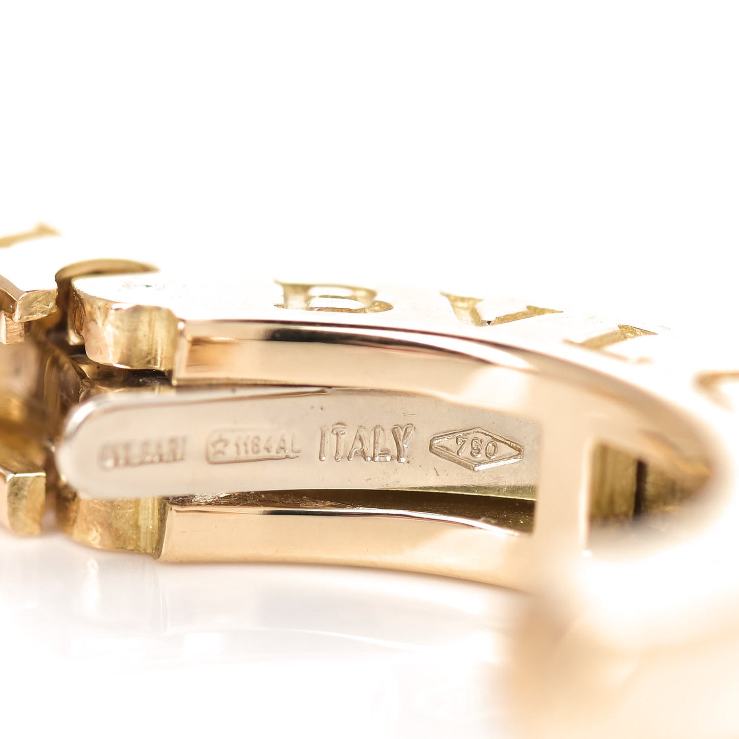 18K Yellow Gold Diamond Small B.Zero1 Hoop Earrings
