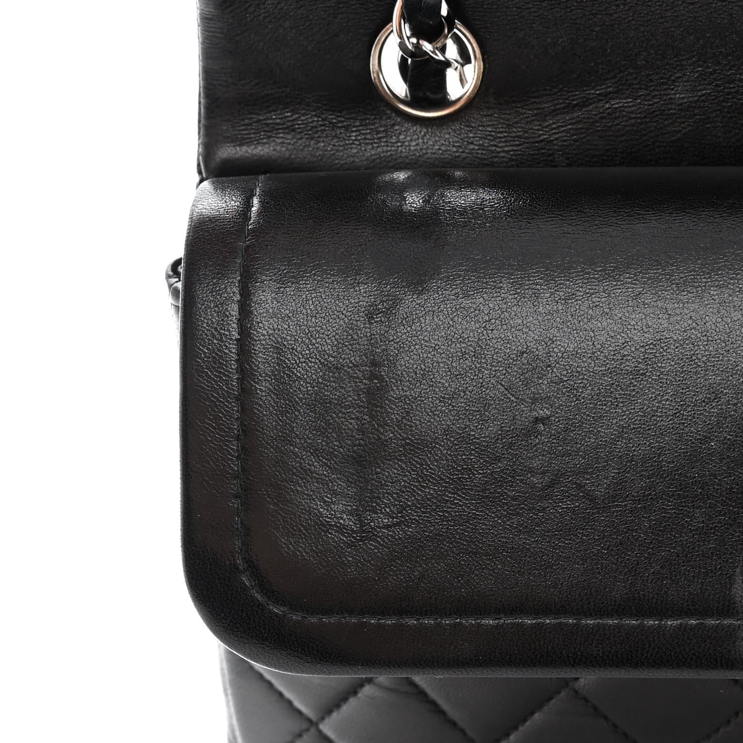 Chanel Lambskin Quilted Medium Double Flap Black 13 of 19