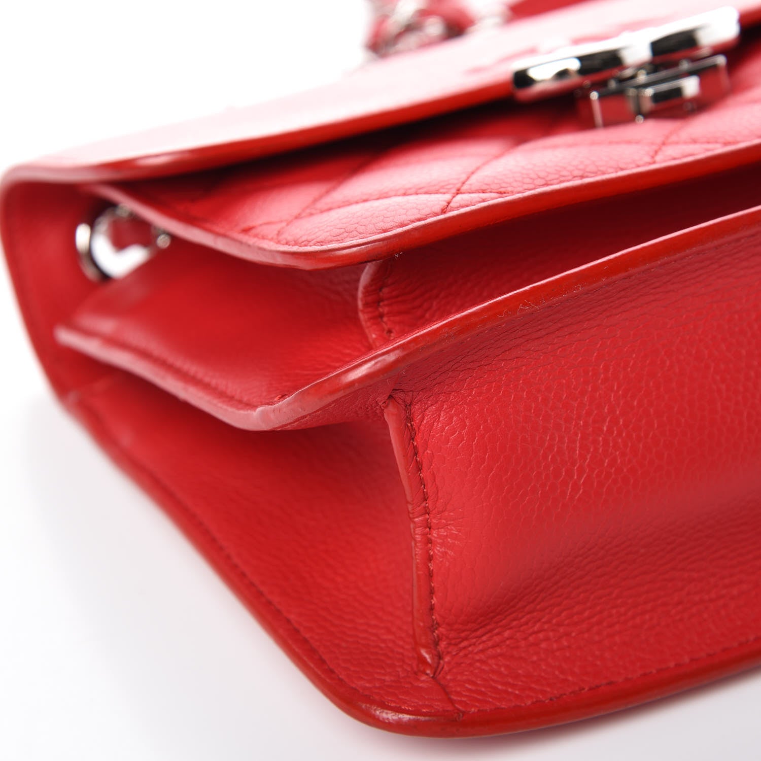 Chanel Grained Calfskin Quilted Small CC Box Flap Red 8 of 15