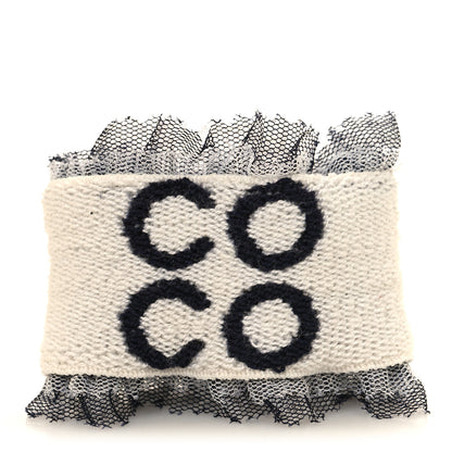 Chanel Coco Tennis Wimbledon Champ Wristband Bracelet White 1 of 4