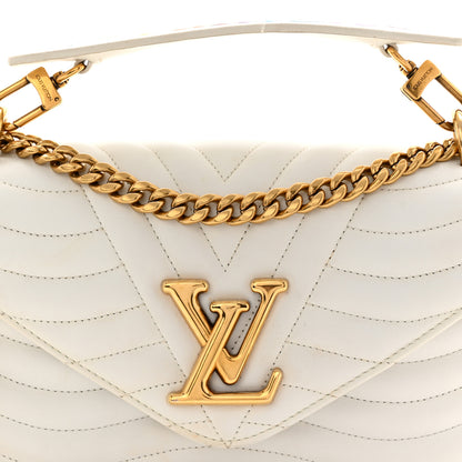 Louis Vuitton Calfskin New Wave Chain MM Snow 8 of 12