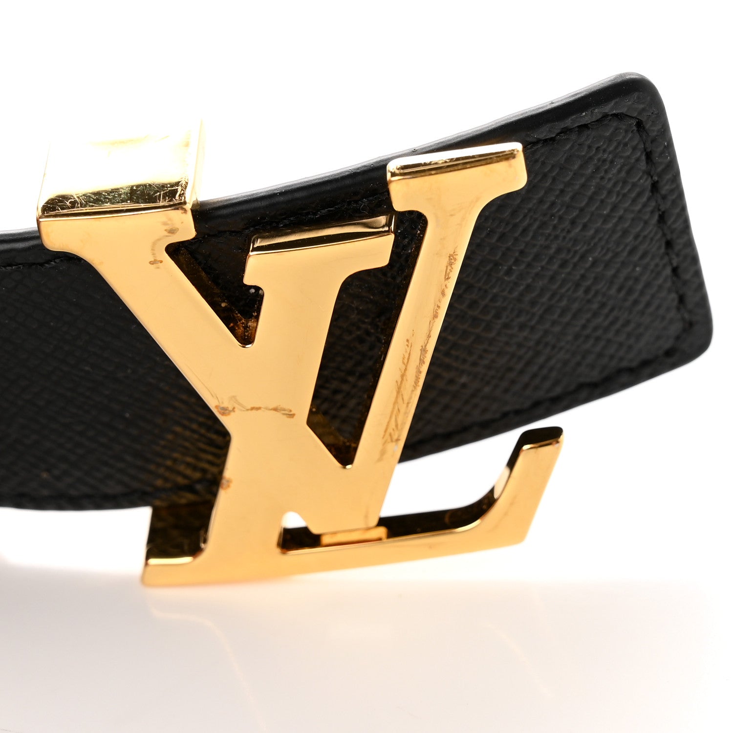 Louis Vuitton Calfskin Monogram 30mm LV Initiales Reversible Belt 80 32 Black 7 of 9