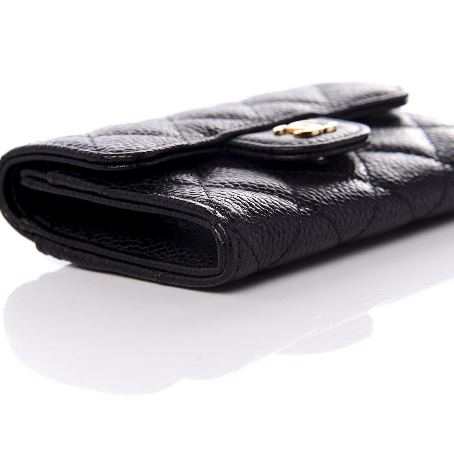 Chanel Caviar Quilted Flap Card Holder Wallet Black 6 of 8