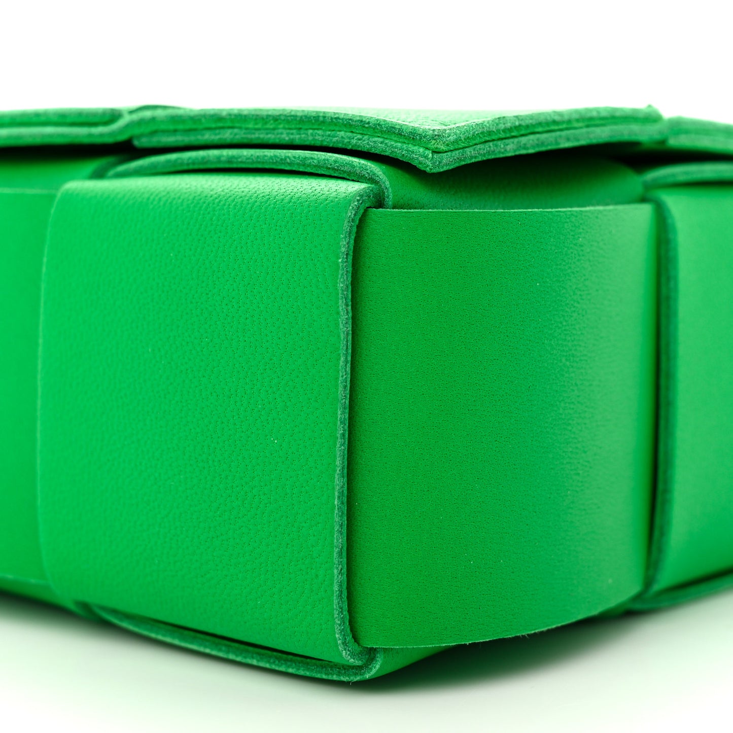 Lambskin Maxi Intrecciato Extra Mini Cassette Crossbody Bag Parakeet