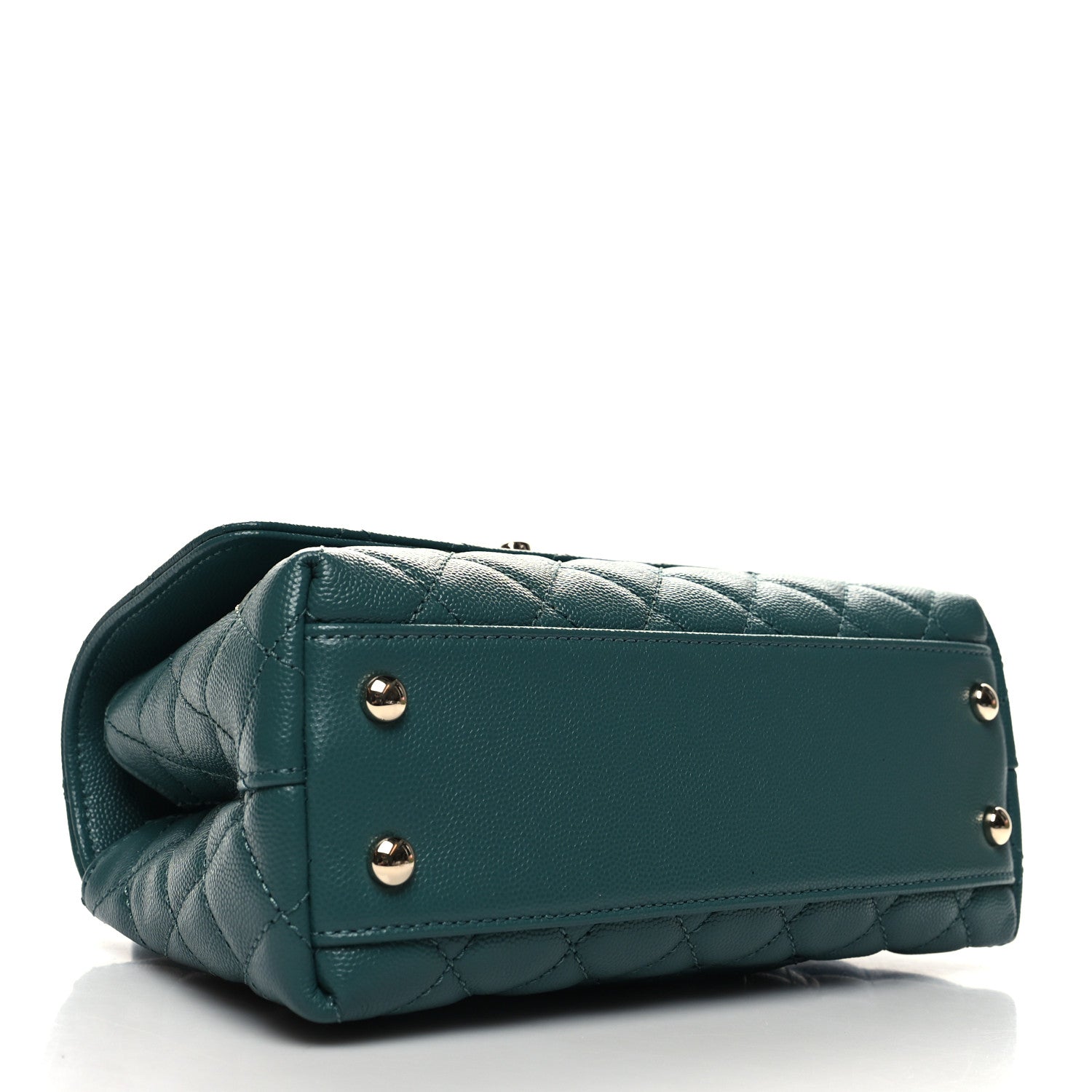 Chanel Caviar Quilted Mini Coco Handle Flap Green 4 of 10