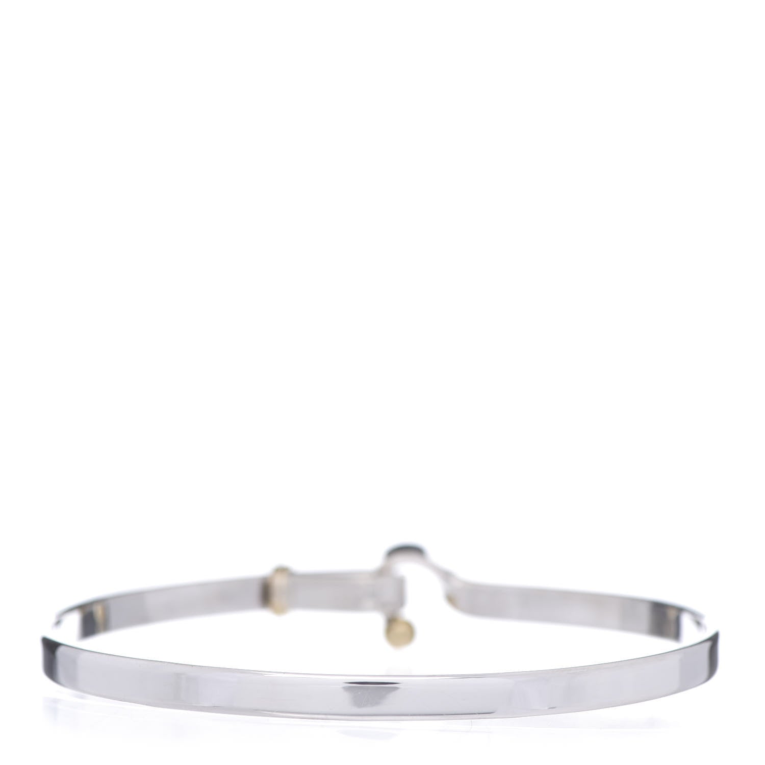 Tiffany Sterling Silver 18K Yellow Gold Hook Eye Bangle Bracelet 4 of 4