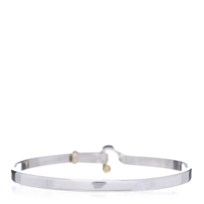 Tiffany Sterling Silver 18K Yellow Gold Hook Eye Bangle Bracelet 4 of 4