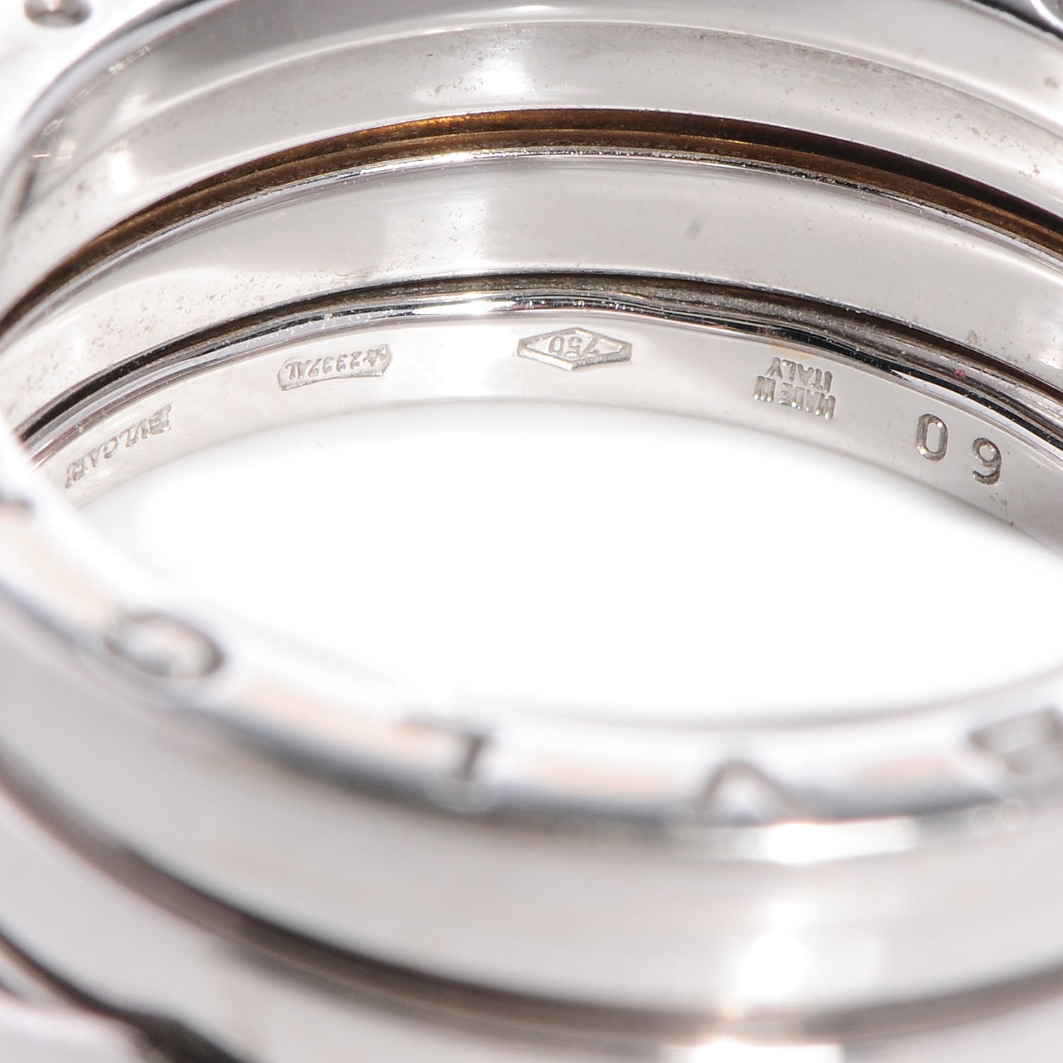 Bulgari 18K White Gold B.Zero1 Four-Band Ring 60 9 4 of 5