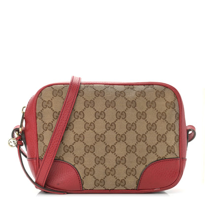 Gucci Monogram Mini Bree Messenger Bag Red 1 of 12