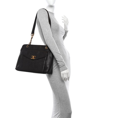 Chanel Caviar CC Shopper Tote Brown 2 of 19