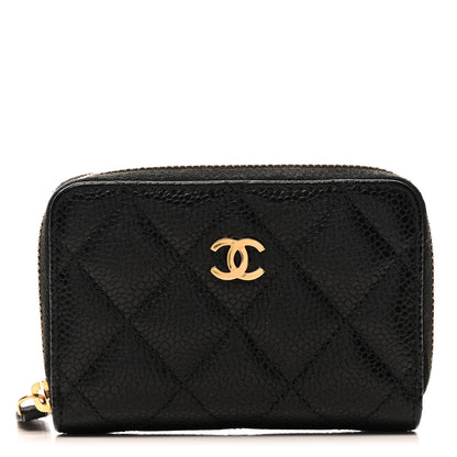 Chanel Caviar Quilted Classic Zipped Coin Purse Black 1 of 7