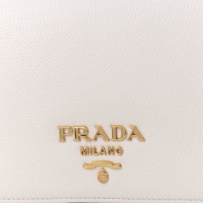 Prada Vitello Daino Flap Crossbody Bianco 8 of 8