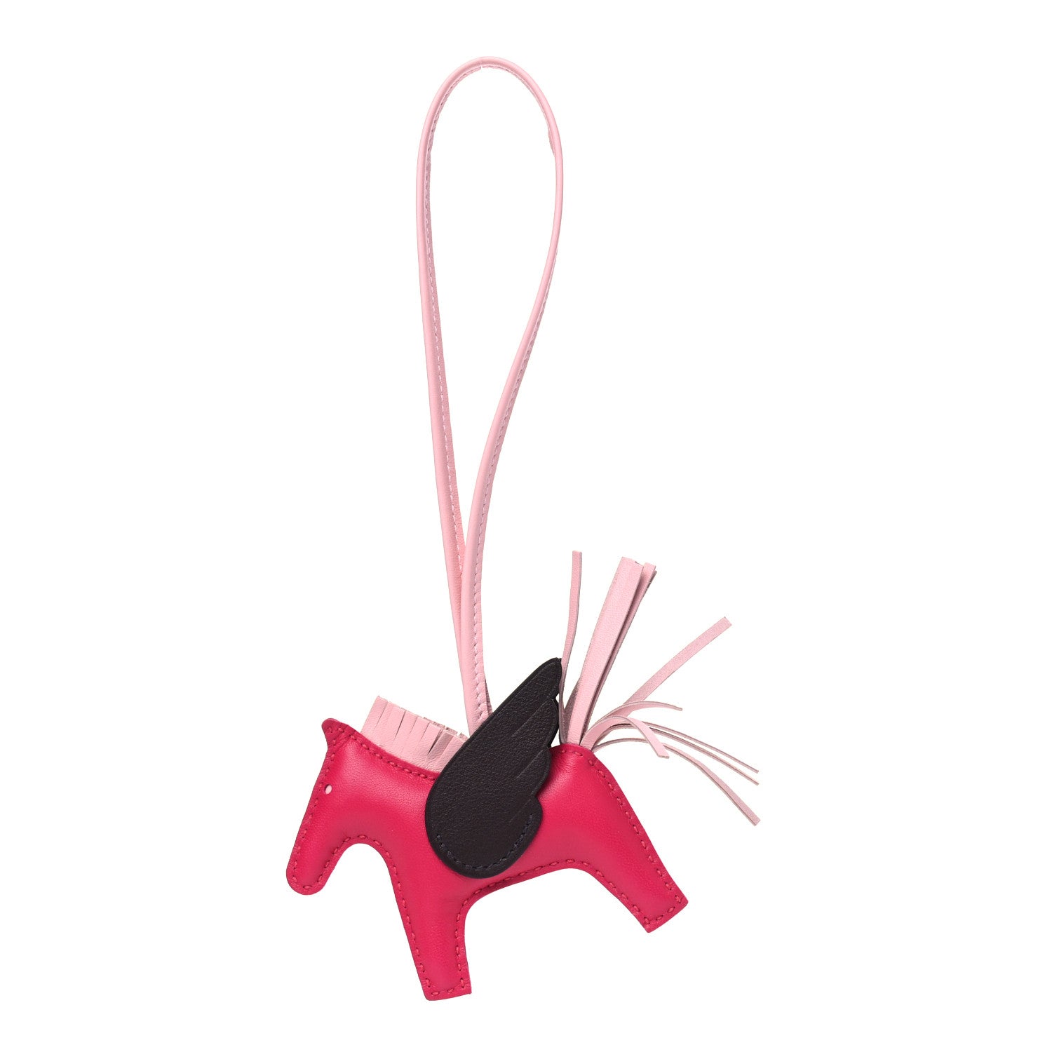 Hermes Milo Lambskin Grigri Rodeo Pegase Horse Bag Charm PM Framboise Rose Sakura Rouge Sellier 1 of 4